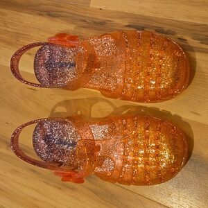 Kids Orange Jelly Sandals